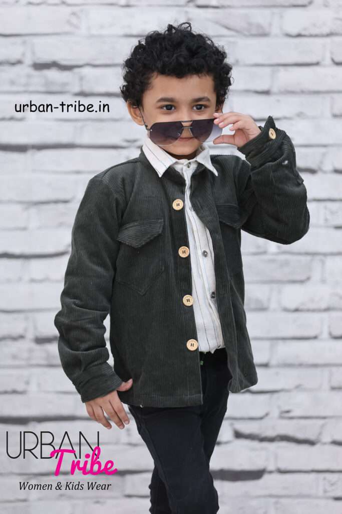 urban-tribe,Child in a corduroy jacket, white shirt, and black pant, nine2five, Franchise, Franchise of clothing brand