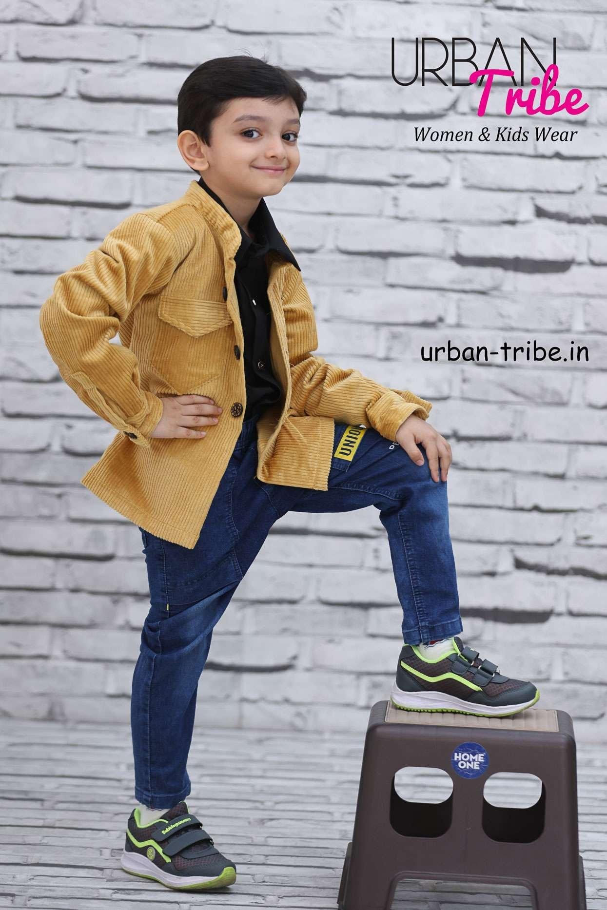 urban-tribe, Yellow corduroy jacket, Black shirt and blue jeans, nine2five, Franchise, Franchise of clothing brand